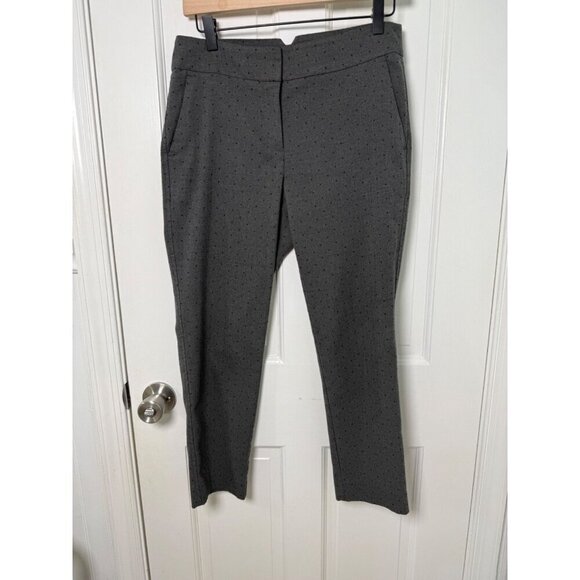 LOFT Pants - LOFT Petite Marisa Women's Grey with Black Dots Pant Size 4P